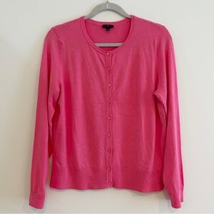 Talbots Button Up Cardigan Sweater Pink Size L